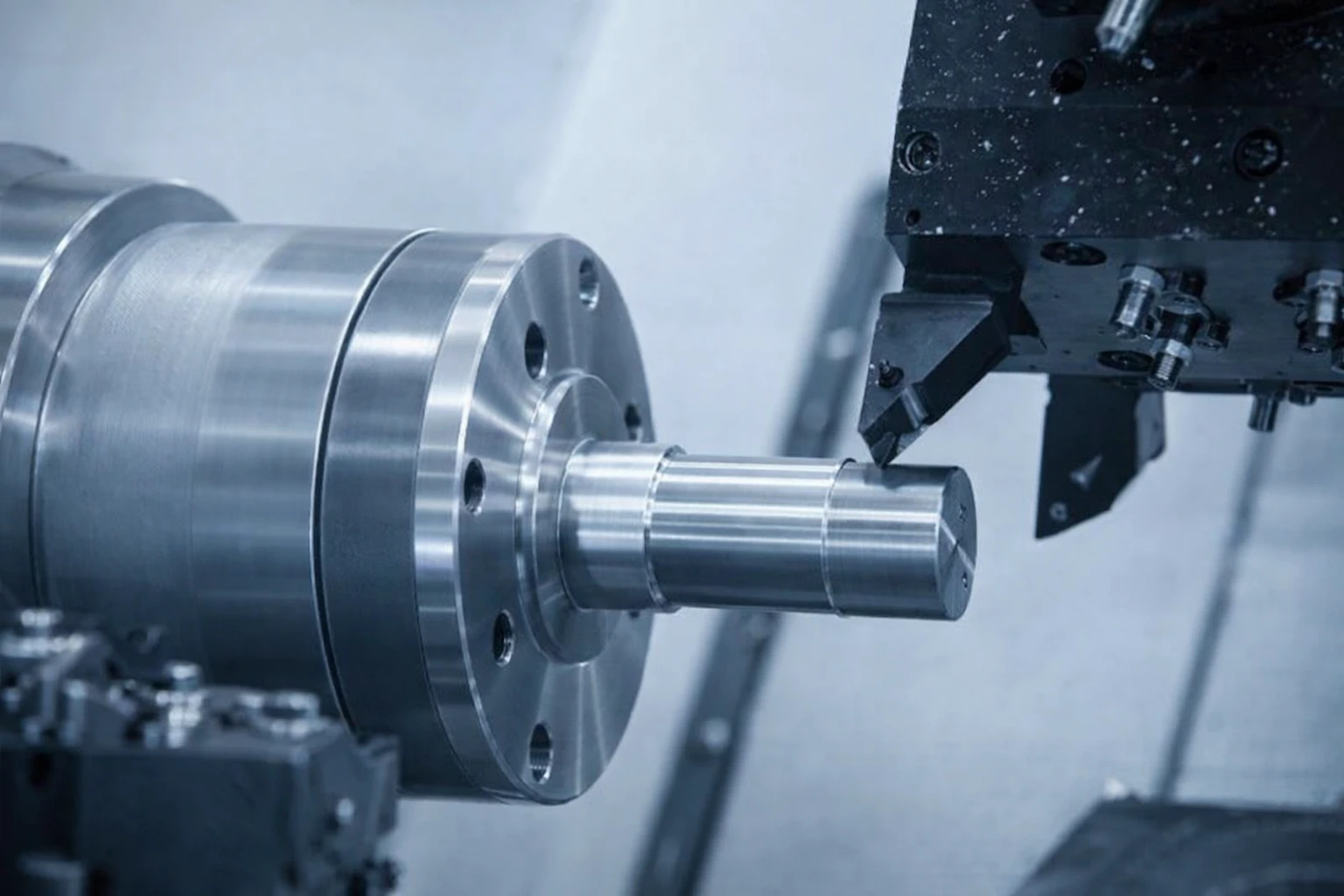 Precision-aerospace-components-produced-using-CNC-lathe-turning