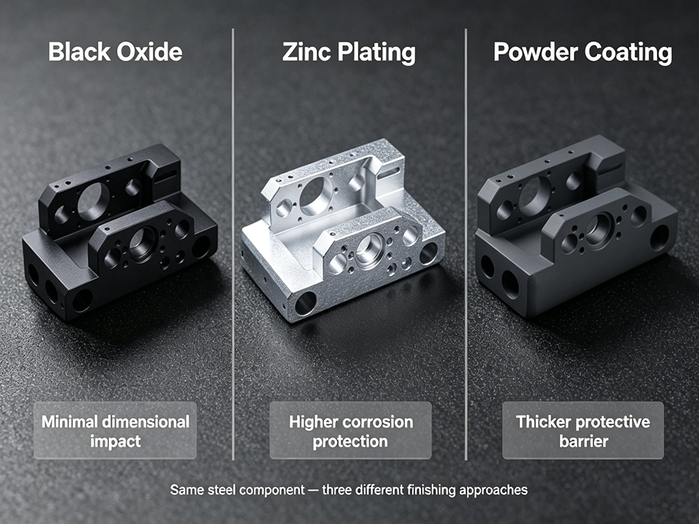 black-oxide-vs-zinc-vs-powder-coating